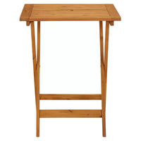 vidaXL Ensemble bistro en bois d'acacia massif, résine tressée PE, moyen, pliable