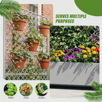 Jardinière en métal avec treillis brise-vue et bac de culture surélevé, jardinière brise-vue autoportante avec roulettes verrouillables, jardinière mobile extérieure et intérieure