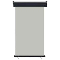 vidaXL Store latéral de balcon Acier gris 105 x 250 cm Accoudoirs réglables