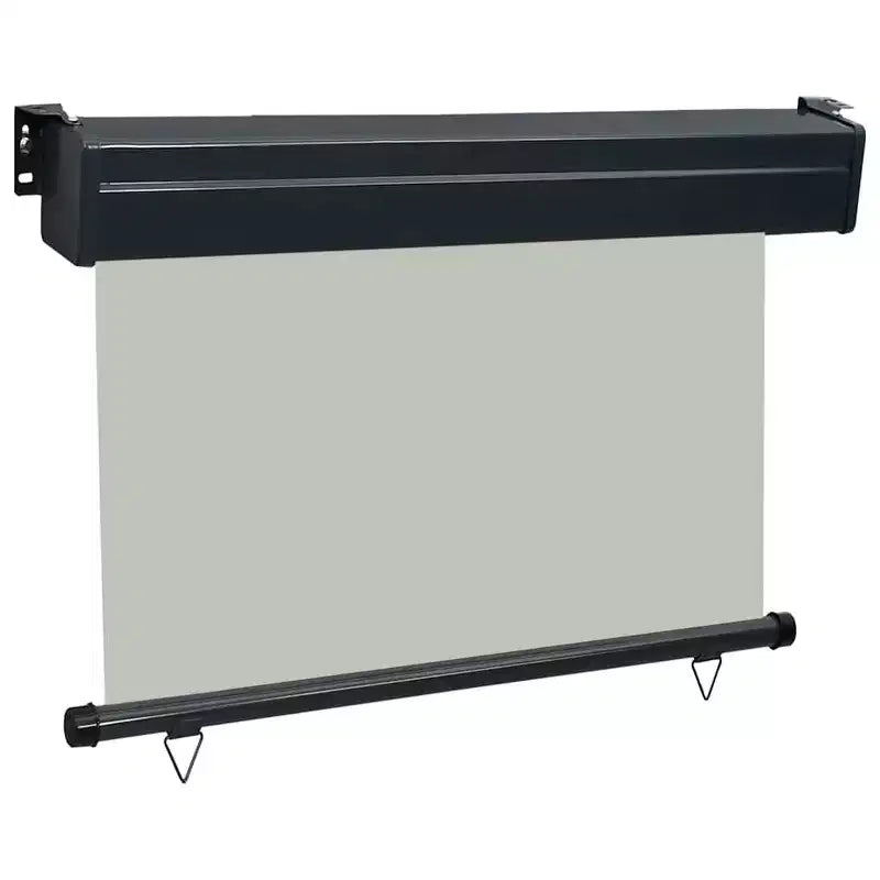 vidaXL Store latéral de balcon Acier gris 105 x 250 cm Accoudoirs réglables