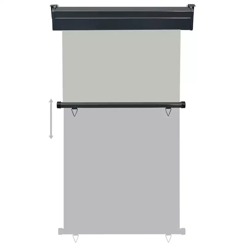 vidaXL Store latéral de balcon Acier gris 105 x 250 cm Accoudoirs réglables