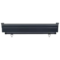 vidaXL Store latéral de balcon Acier gris 105 x 250 cm Accoudoirs réglables