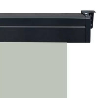 vidaXL Store latéral de balcon Acier gris 105 x 250 cm Accoudoirs réglables
