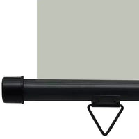 vidaXL Store latéral de balcon Acier gris 105 x 250 cm Accoudoirs réglables