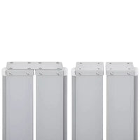 vidaXL Store latéral crème en polyester avec revêtement PU 55,1 x 393,7 in