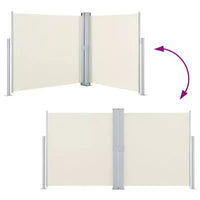 vidaXL Store latéral crème en polyester avec revêtement PU 55,1 x 393,7 in