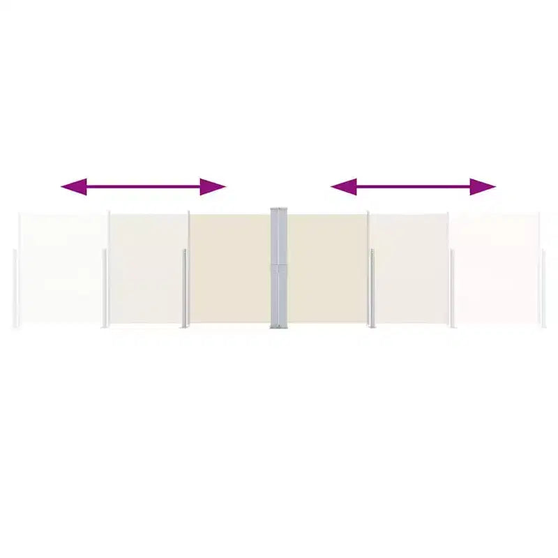 vidaXL Store latéral crème en polyester avec revêtement PU 55,1 x 393,7 in