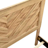 GDFStudio Hudson - Cadre de lit à panneaux en bois rustique avec tête et pied de lit à motif chevron