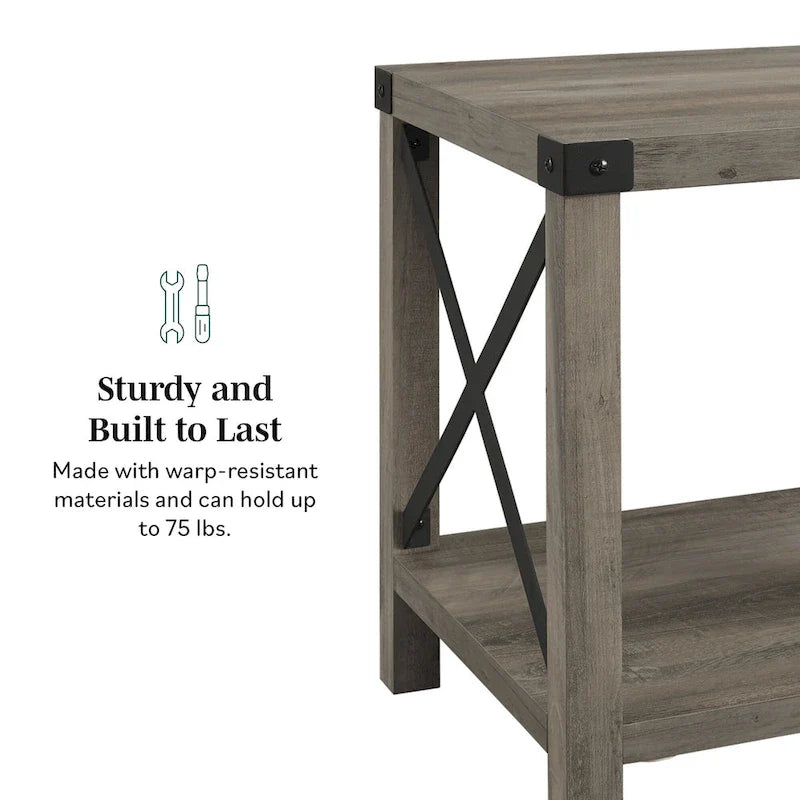 Table d'appoint Middlebrook Kujawa 18 pouces avec pieds en X