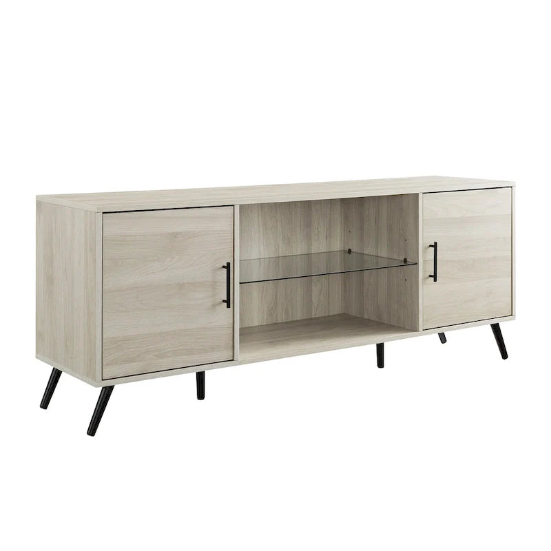 Meuble TV à 2 portes de 60 pouces de style moderne du milieu du siècle Middlebrook
