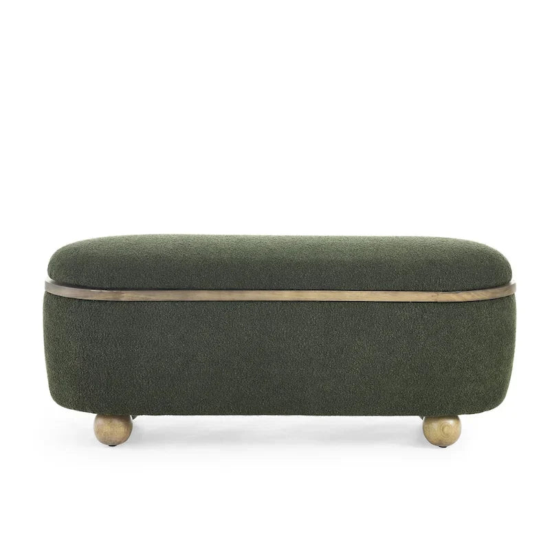 Banc Ottoman de Rangement, Banc Ottoman Capitonnage avec Rangement et Assise, Grand Banc de Rangement pour Couvertures et Repose-Pieds