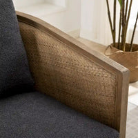 Fauteuil club pivotant à 360° en tissu noir carbone 30.12 avec cadre en bois dur robuste