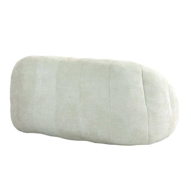 Fauteuil de détente blanc 63.78 rembourré en chenille avec mousse haute densité