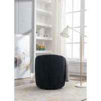 Fauteuil pivotant cylindrique vert moderne 25.6 avec anneau en métal