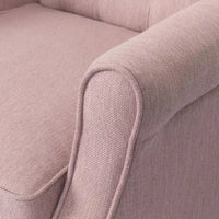 Fauteuil inclinable à dossier oreilles à pousser moderne avec repose-pieds, capitonné à boutons, pieds en bouleau