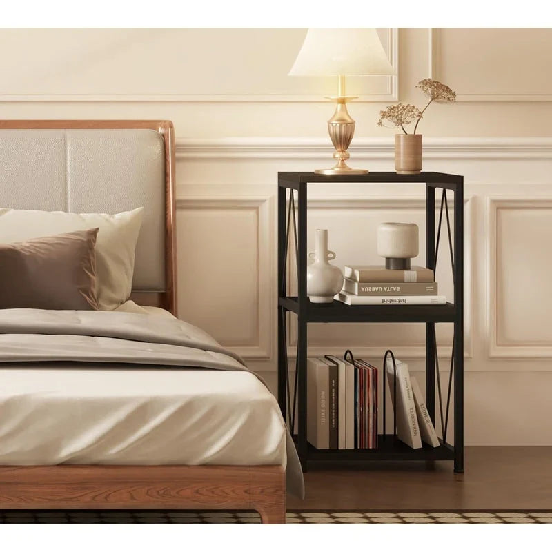 Meuble de rangement 3 niveaux pour tourne-disque et vinyles – 11,85P x 15,94L x 30,91H