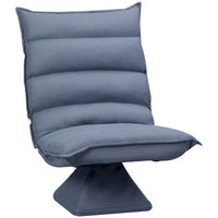 Fauteuil de sol pivotant avec support dorsal, fauteuil de jeu vidéo réglable en microfibre pour lire, se détendre, méditer, gris