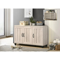 Meuble à chaussures 3 portes, style moderne, 45 W, avec 6 étagères réglables