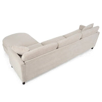 Canapé spacieux beige 107.87 4 places avec ottoman mobile