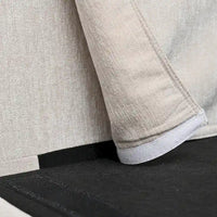 Canapé spacieux beige 107.87 4 places avec ottoman mobile