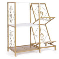 Table tourne-disque avec rangement pour disques vinyles - 27,5 x 11,8 x 32,5 pouces