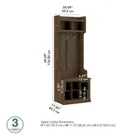 Arbre de vestibule Woodland et petit banc à chaussures avec étagères de Bush Furniture