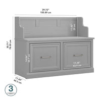 Banc d'entrée Woodland 40W avec portes par Bush Furniture