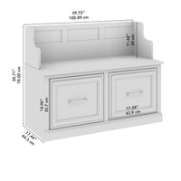 Banc d'entrée Woodland 40W avec portes par Bush Furniture
