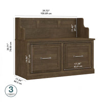 Banc d'entrée Woodland 40W avec portes par Bush Furniture