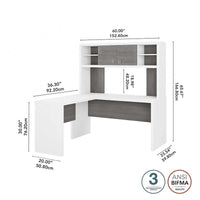 Bureau d'angle Echo avec huche par Bush Business Furniture