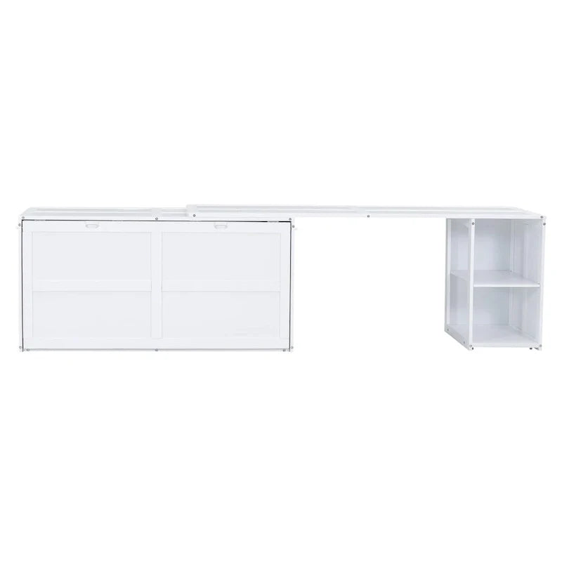 Lit escamotable taille Queen avec bureau pivotant
