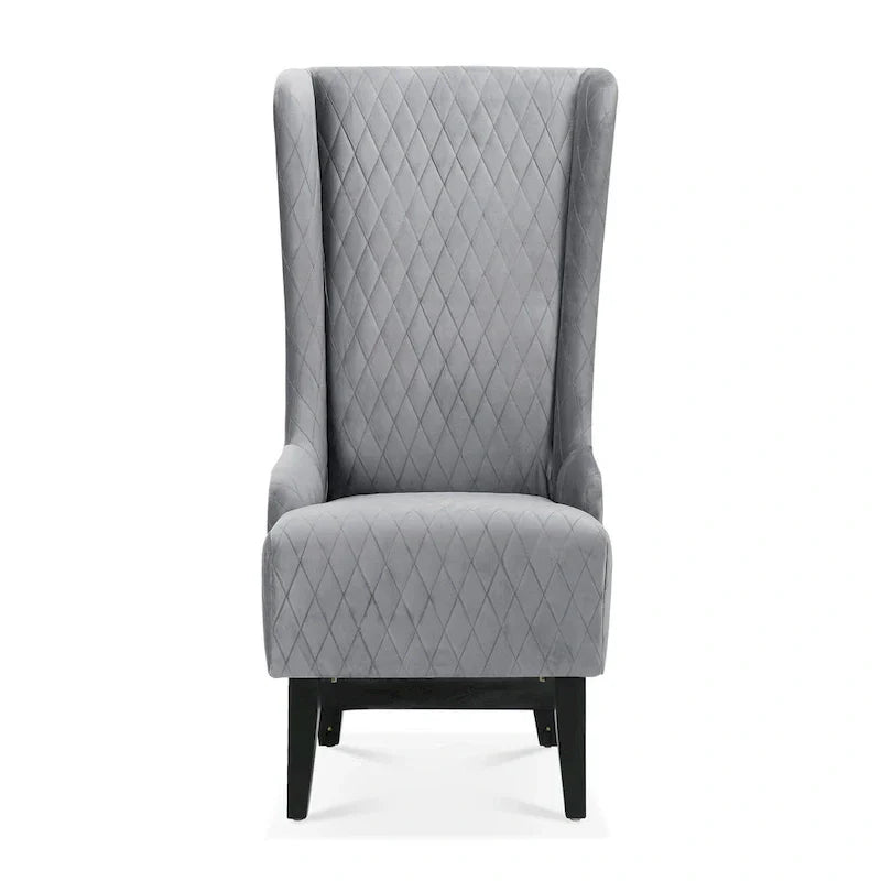 Christopher Knight Home - Fauteuil à oreilles haut de dossier en velours Evelyn avec pieds en bois