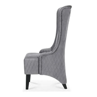 Christopher Knight Home - Fauteuil à oreilles haut de dossier en velours Evelyn avec pieds en bois