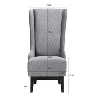 Christopher Knight Home - Fauteuil à oreilles haut de dossier en velours Evelyn avec pieds en bois