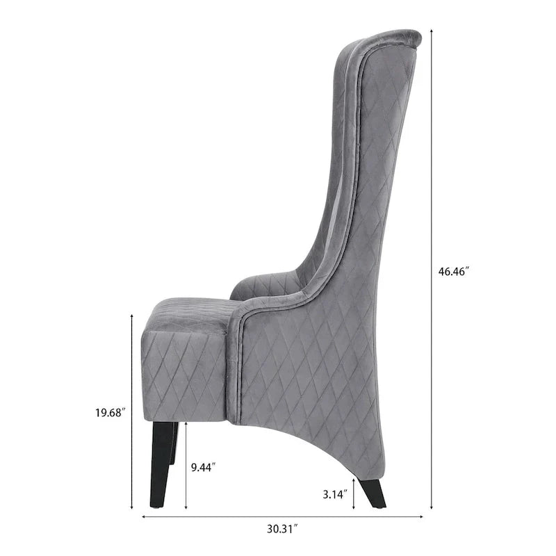 Christopher Knight Home - Fauteuil à oreilles haut de dossier en velours Evelyn avec pieds en bois