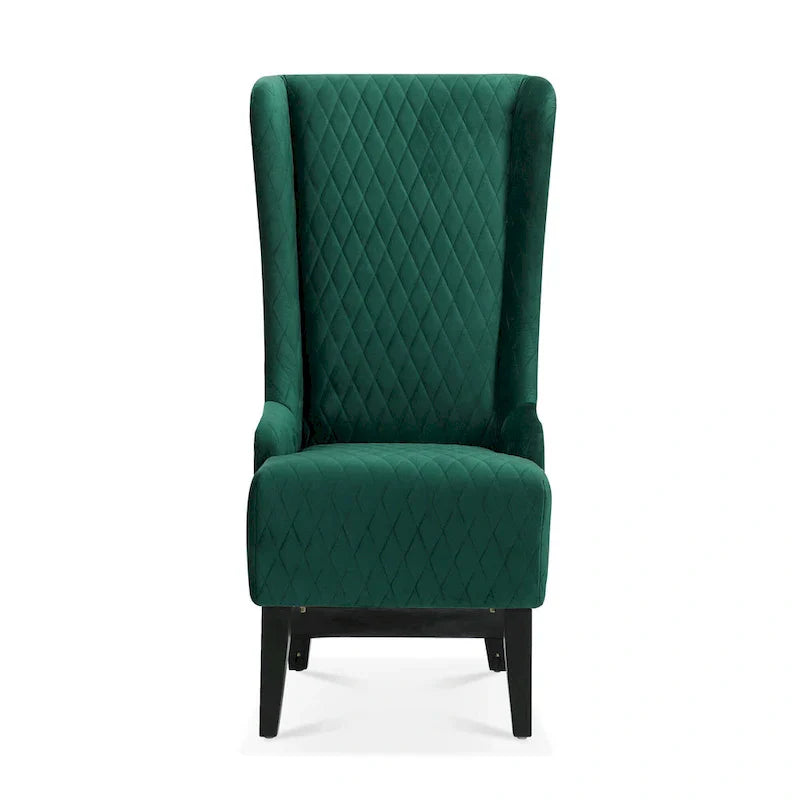 Christopher Knight Home - Fauteuil à oreilles haut de dossier en velours Evelyn avec pieds en bois