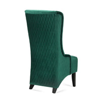Christopher Knight Home - Fauteuil à oreilles haut de dossier en velours Evelyn avec pieds en bois