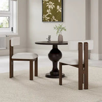 Chaises de salle à manger rembourrées Astura, structure en fer, lot de 2 par Christopher Knight Home