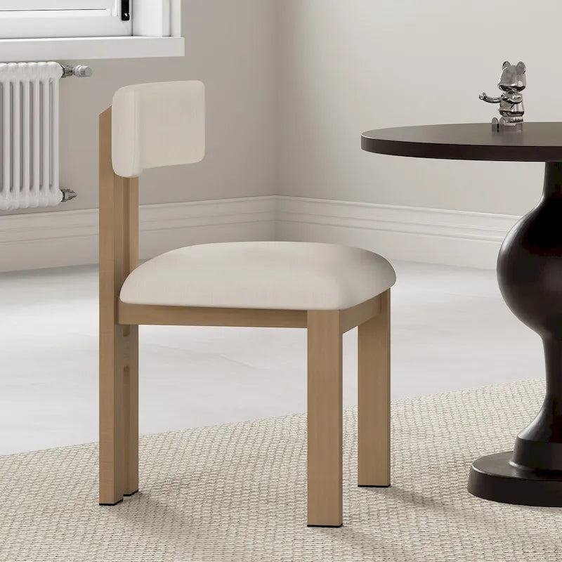 Chaises de salle à manger rembourrées Astura, structure en fer, lot de 2 par Christopher Knight Home