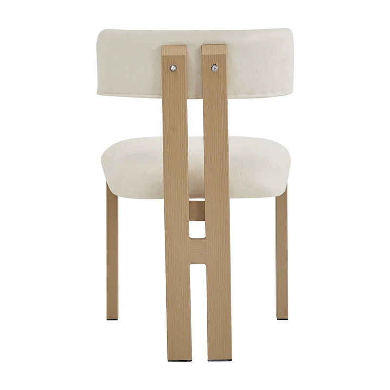 Chaises de salle à manger rembourrées Astura, structure en fer, lot de 2 par Christopher Knight Home