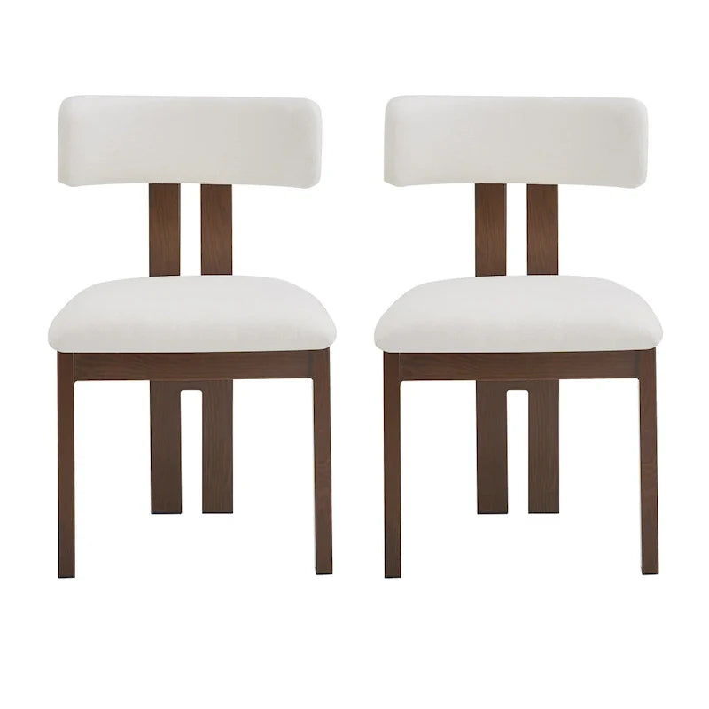Chaises de salle à manger rembourrées Astura, structure en fer, lot de 2 par Christopher Knight Home