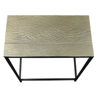 HomeRoots, ensemble de trois tables gigognes en laiton, aluminium noir et fer – 11,5' X 26' X 21