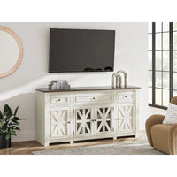 Meuble TV Signature Design by Ashley Bolanburg blanc/gris 73 pour téléviseurs jusqu'à 83 po - 72,5 L x 20,25 P x 36,13 H