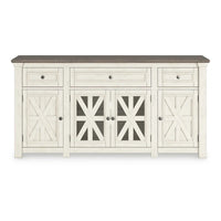 Meuble TV Signature Design by Ashley Bolanburg blanc/gris 73 pour téléviseurs jusqu'à 83 po - 72,5 L x 20,25 P x 36,13 H