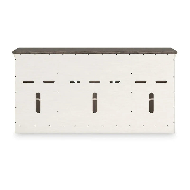 Meuble TV Signature Design by Ashley Bolanburg blanc/gris 73 pour téléviseurs jusqu'à 83 po - 72,5 L x 20,25 P x 36,13 H