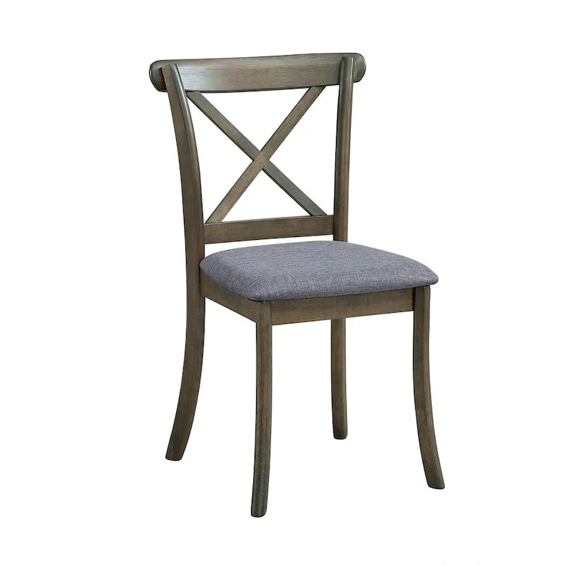 Chaises de salle à manger en bois à dossier en X lot de 2