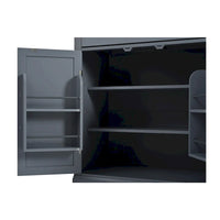 Garde-manger de cuisine autoportant moderne, rangement alimentaire pour buffet, meuble de bar à café avec tiroir, 2 étagères réglables et 2 étagères de porte