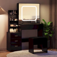 Coiffeuse avec Miroir et Lumières LED