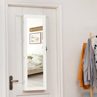 Costway Armoire à bijoux murale avec miroir et lumières LED