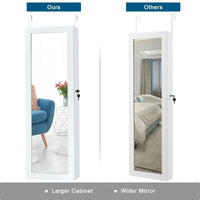 Costway Armoire à bijoux murale avec miroir et lumières LED